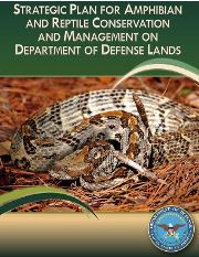 Cover of Strategic Plan for Amphibian and Reptile Conservation and Management on Department of Defense Lands