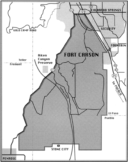 Map: Fort Carson
