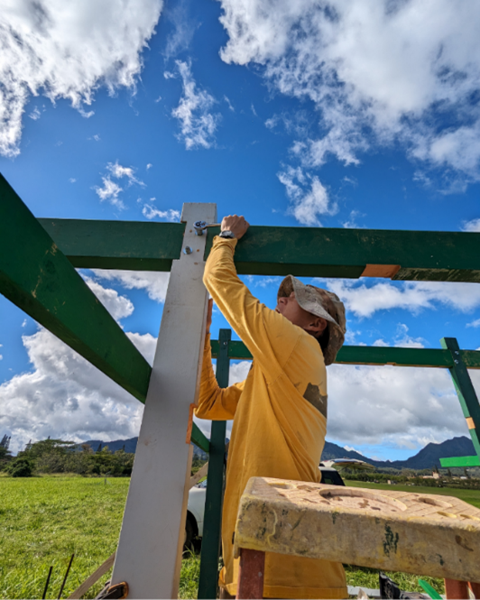 Volunteers at Schofield Barracks in Hawaii constructed an irrigation system for the seed orchard and replanted endangered species, all while learning about maintaining endangered plants.